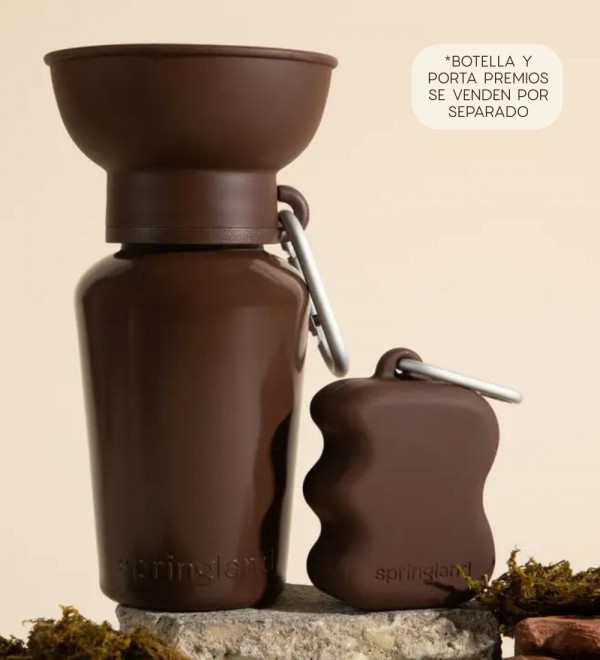 Botella Bebedero Flip Marrón