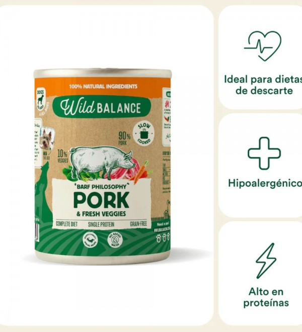 Lata para perros Filosofía BARF - Cerdo