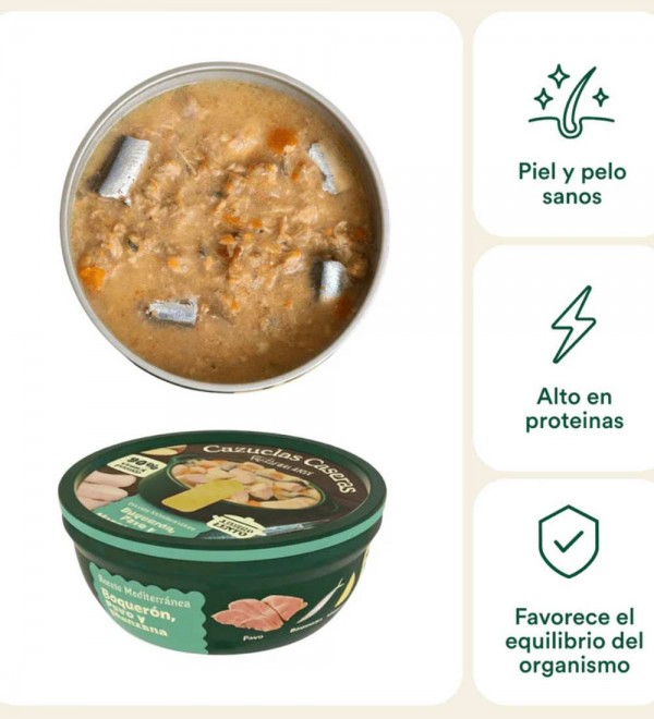 Cazuela Casera de Boquerón, Pavo y Manzana para perros 280g