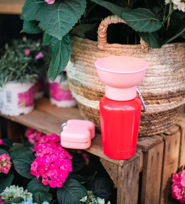 Botella Bebedero Flip Fresa/Guayaba