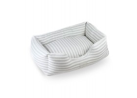 Cama Argo Rayas Blancas y Grises