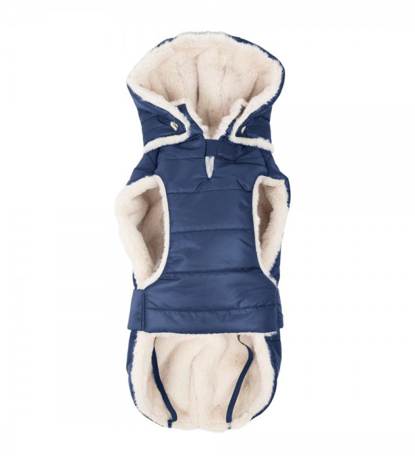 Abrigo para perro Plumas Azul Marino