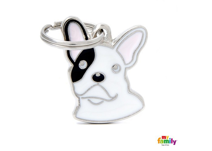 Dog Tag Friends French Bulldog Black and White