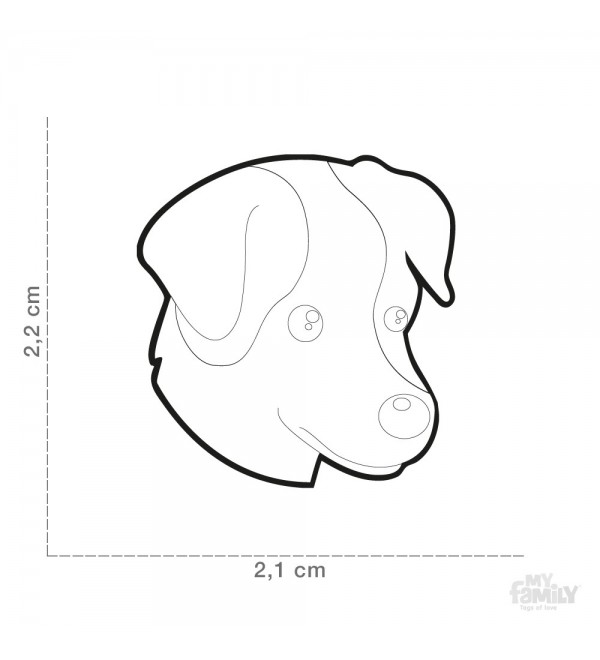 Chapa Perro Friends Jack Russell Blanco y Negro