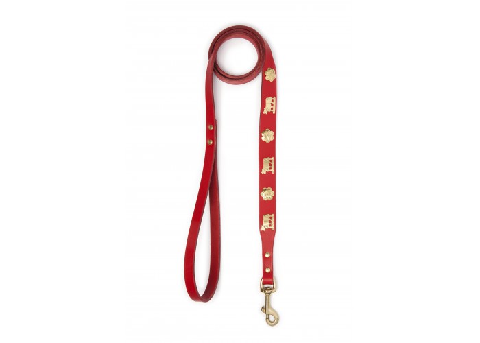 Leash de Cuero Suiza Roja