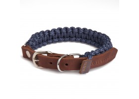 Touch of Leather Navy Collar