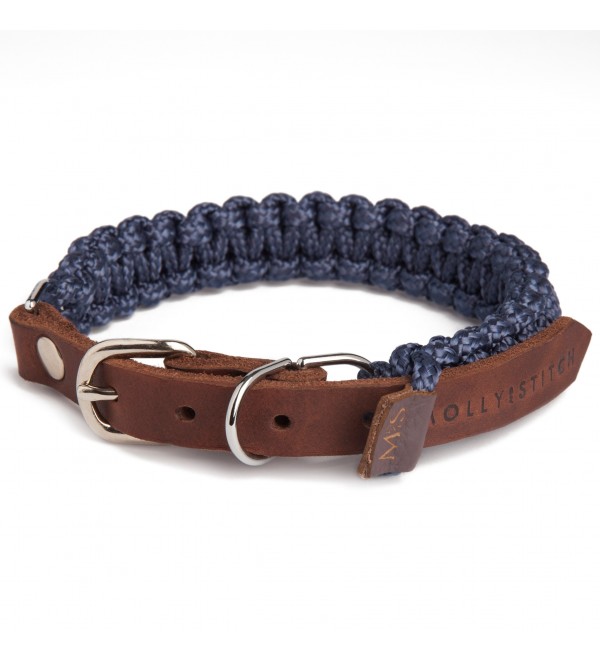 Touch of Leather Navy Collar