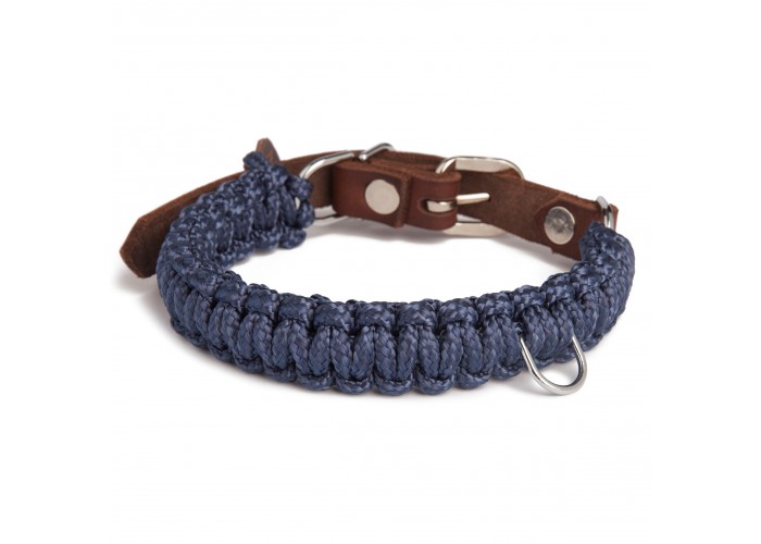 Collar Leather Dog Collar Touch of Leather Navy