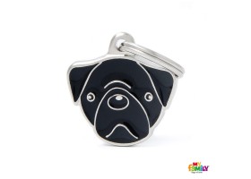Dog Tag Friends Black Pug