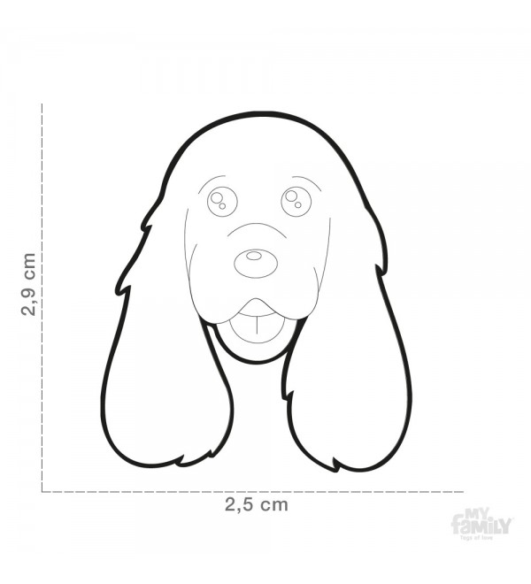 Dog Tag Friends Cocker Spaniel Black and White