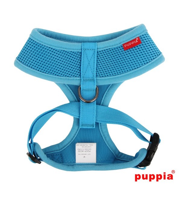 Small Soft Blue Dog Harness