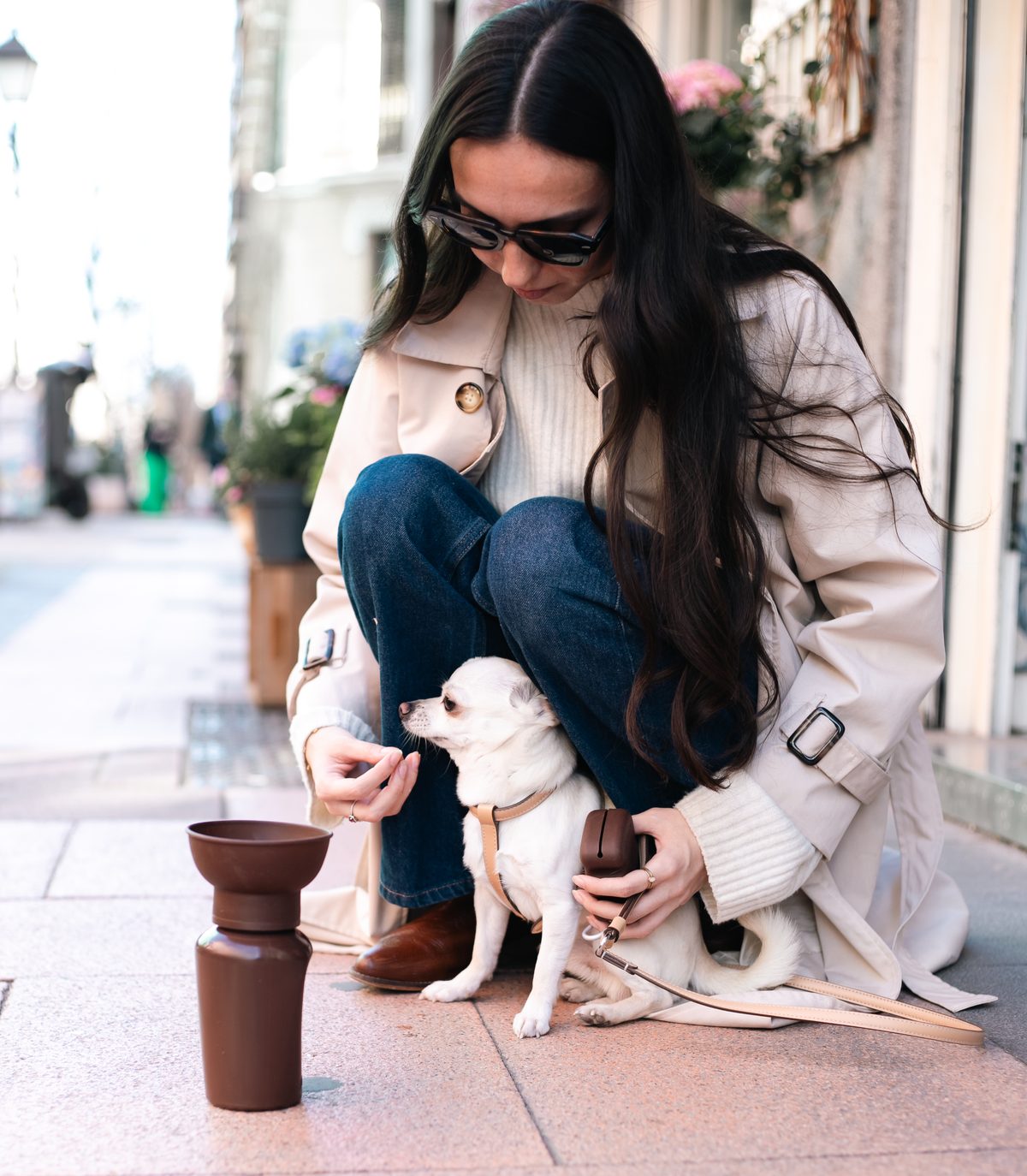 botella bebedero portátil para perro en paseo — Mascoboutique